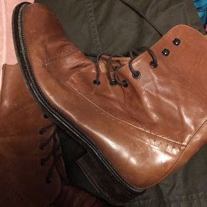 Camel Leather Boots Italian